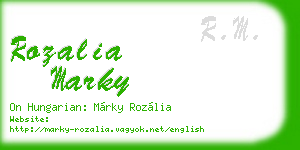 rozalia marky business card