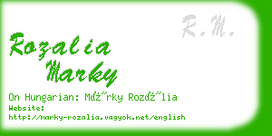 rozalia marky business card